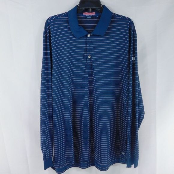 Vineyard Vines Other - Vineyard Vines Mens XL Blue Striped Polo Shirt